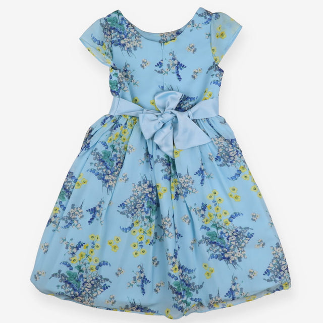 Blue Floral Occasion Dress