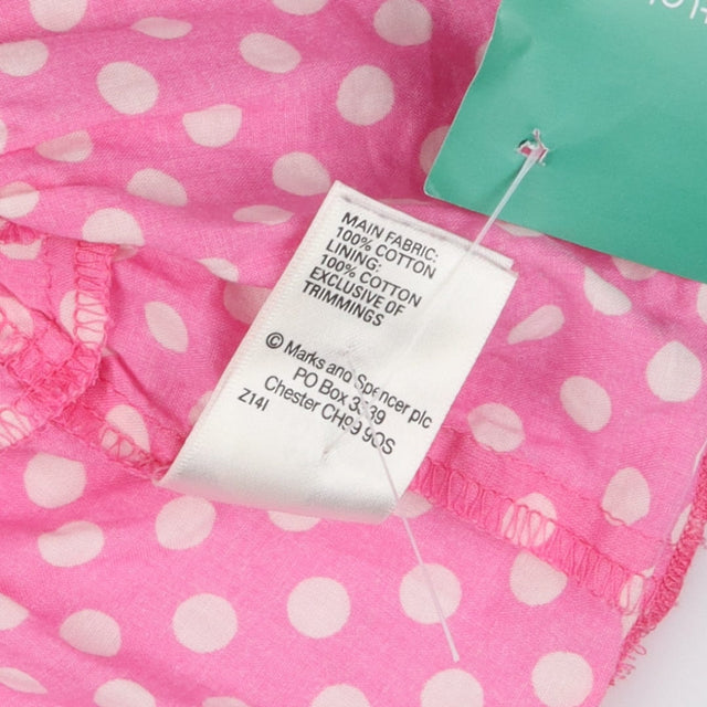 Pink spotted dress with bloomers 
