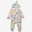 Sleepsuit and hat white cat-mermaids colourful