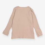 Tee LS beige ribbed