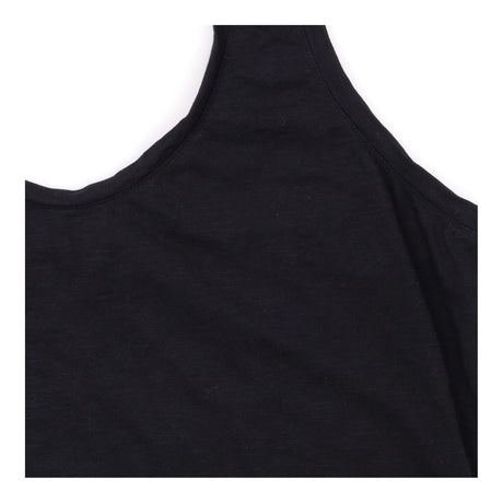 Top Scoop Neck Sleeveless Cotton Vest Black