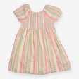 Dress SS stripes elastic bodice