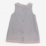 Dress Cord Sleeveless Grey Kitten Face 