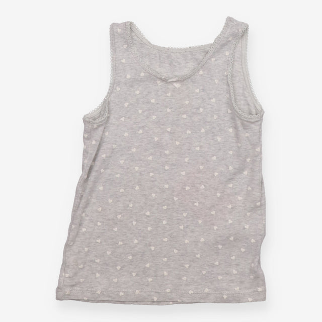 Vest grey lace hearts 