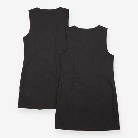 Pinafore grey school heart zip 2 pack