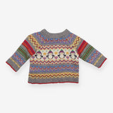 Grey Penguin Knit Sweater