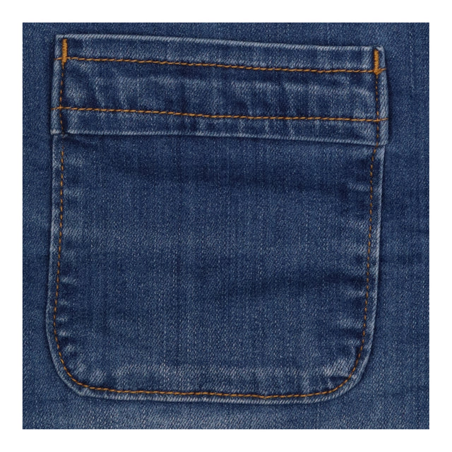 Joules Blue Denim Mini Skirt Front Pockets