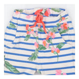 Blue Striped Floral Leggings 