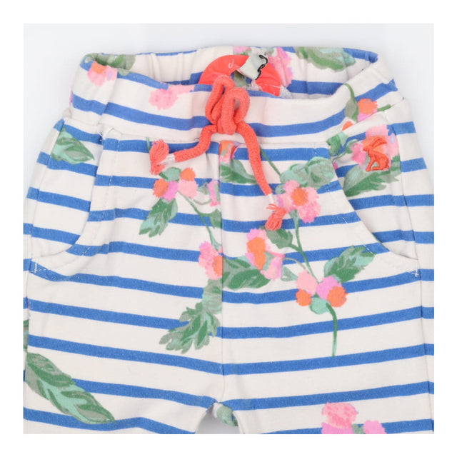 Blue Striped Floral Leggings 