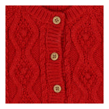 Cardigan red wood buttons