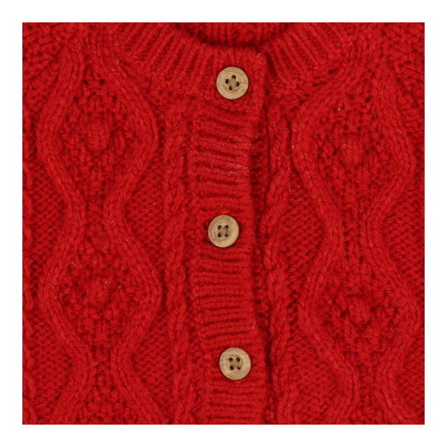 Cardigan red wood buttons