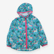 Windbreaker Turquoise Unicorns and Flowers