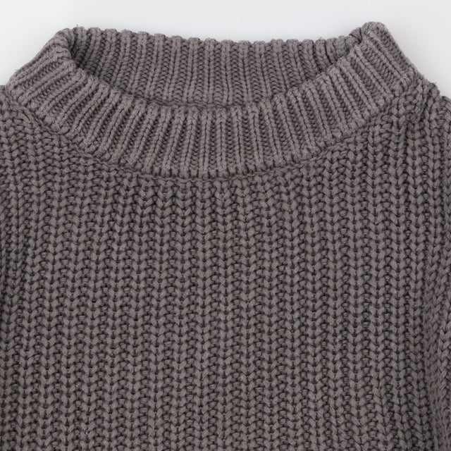 Sweater grey cable knit 