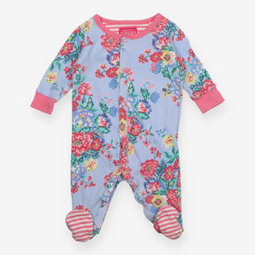 Blue Floral Sleepsuit