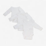  Bodysuits Long Sleeve White 3-Pack