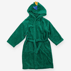 Green dino dressing gown