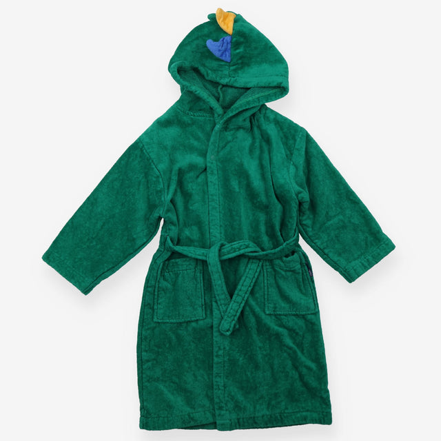 Green dino dressing gown