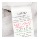 Grey and white stripe velour pramsuit