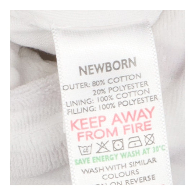 Grey and white stripe velour pramsuit