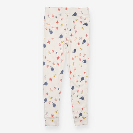 Leggings ribbed with whales and fish