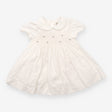 Baby Dress Smocked Corduroy Cream