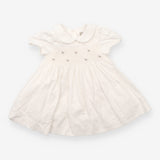 Baby Dress Smocked Corduroy Cream