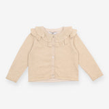 Gold Festive Glittered Frill Cardigan