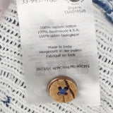 Dress knitted blue white V rainbow chest