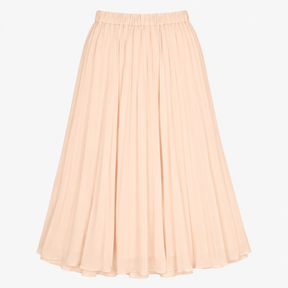 Skirt Light Peach Pleated Midi Chiffon