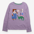 T-Shirt Long Sleeve Purple Palaeontologist