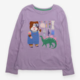 T-Shirt Long Sleeve Purple Palaeontologist