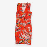 DVF Avalon Poppy Floral Zip‑Front Stretch Cotton S