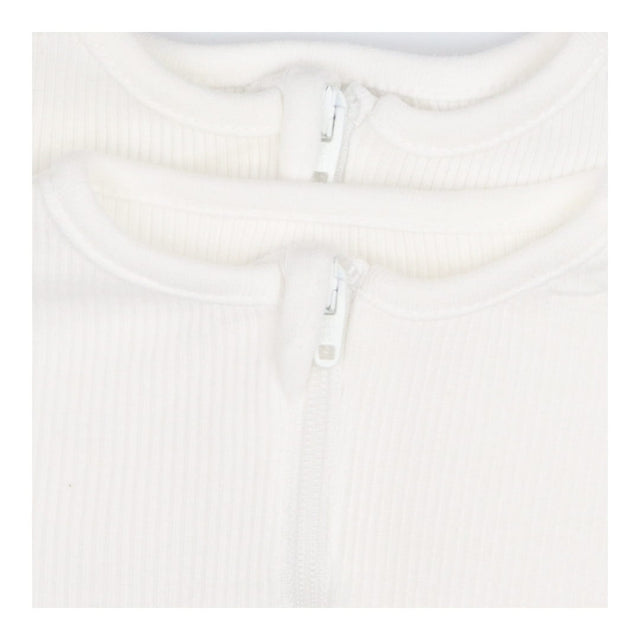 Sleepsuits Ribbed White 2 Pack