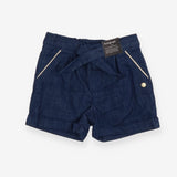 Shorts denim dark chambray gold accents