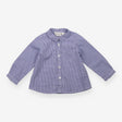 Blue and white check shirt