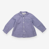 Blue and white check shirt