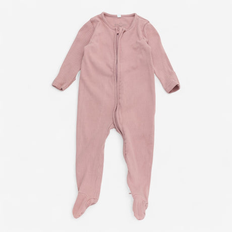 Sleepsuit Ribbed Dark Pink
