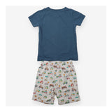 Shortie Pyjamas Blue and White Transport