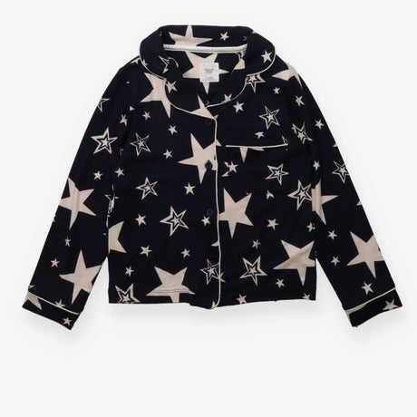 Collar Top Pyjama navy with Stars