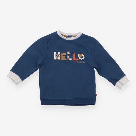 Blue Hello Animal sweater