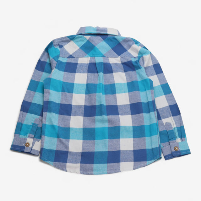 Shirt Long Sleeve Blue Check
