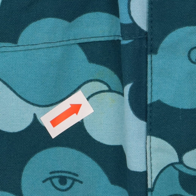 Blue cloud patterned waterproof coat 