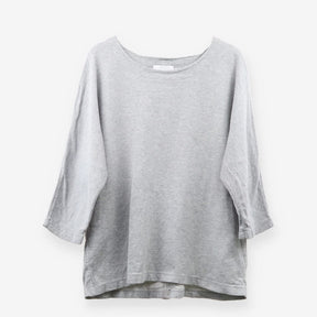 Grey Stripe Boatneck Batwing Lounge Top