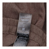 Taupe Brown Stretch Viscose Tailored Slim Leg Shor