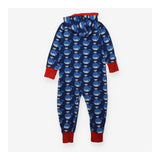 One Piece Navy and Red with Whales Prints