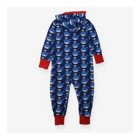One Piece Navy and Red with Whales Prints