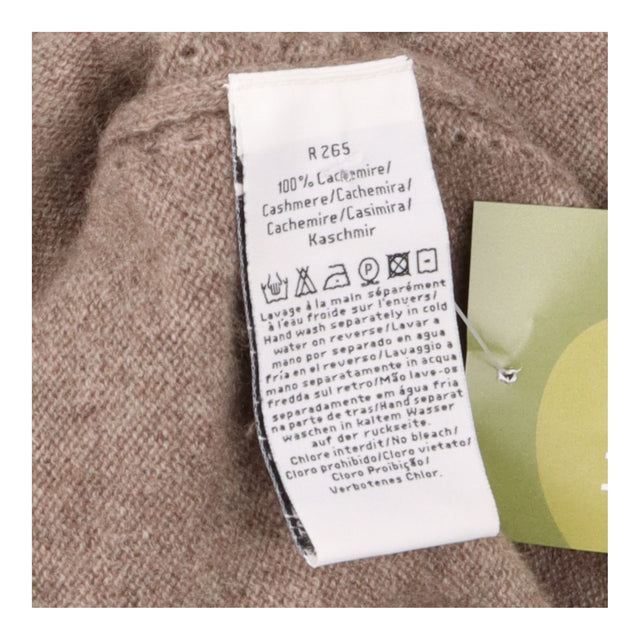 Midi Dress Taupe Pure Cashmere Sleeveless Knit