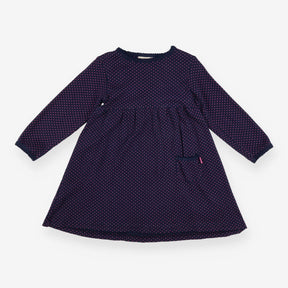 Navy Polka Dot Dress
