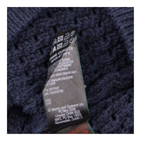 Jumper Navy Blue Open Knit Crew Neck Long Sleeve