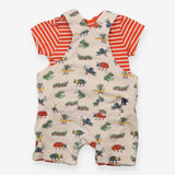 Outfit Stone jersey dungarees bugs frogs orange st